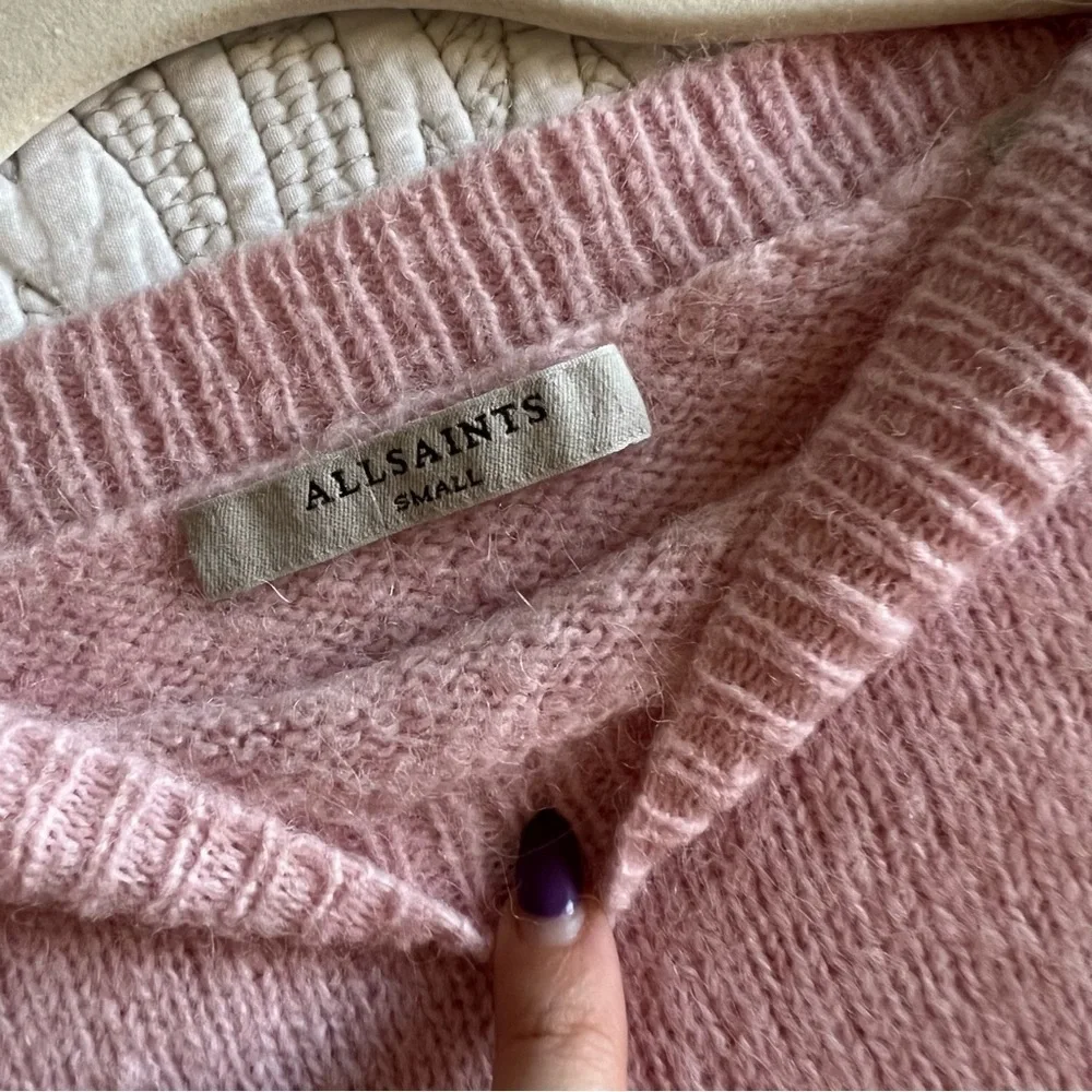 All Saints - Aris Wool and Alpaca-blend Jumper (Sweater) - Baby Pink